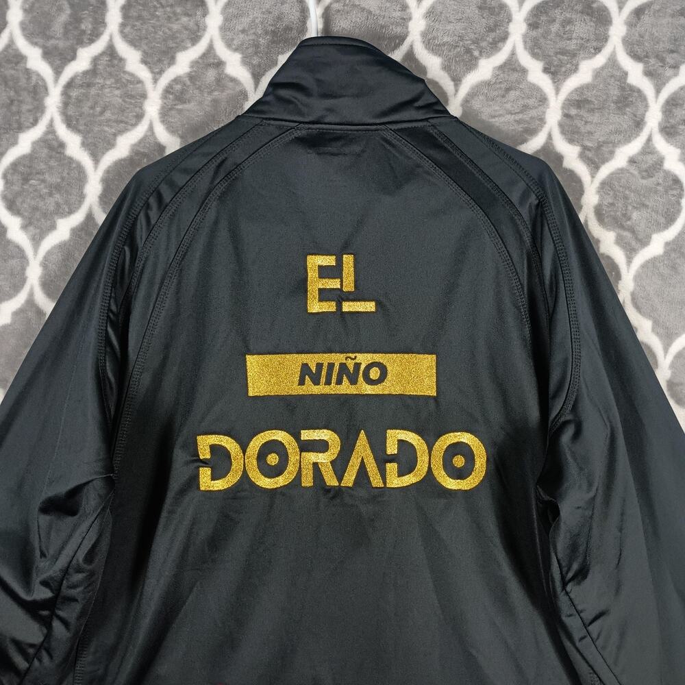 Jorge Chavez El Niño Dorado Boxing Team Jacket Men 2XL Black Gold Full Zip